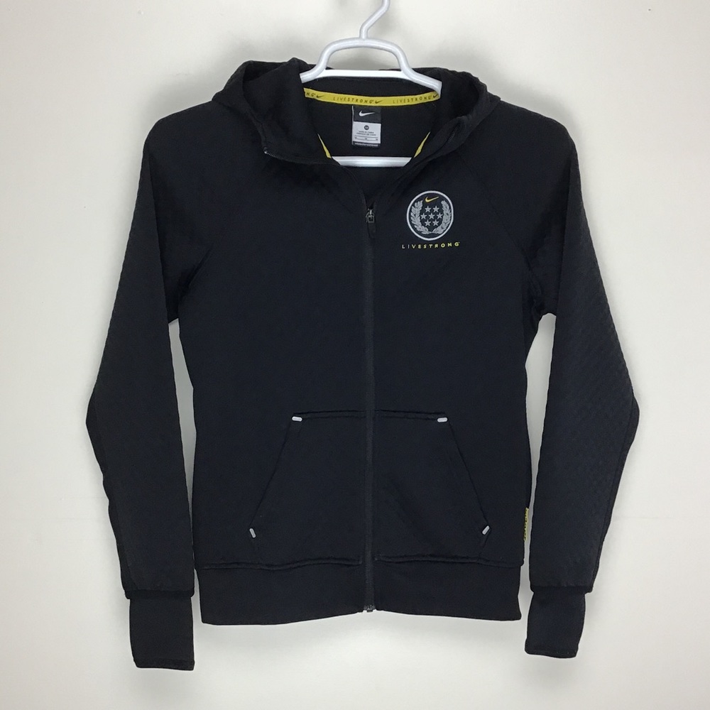 Nike Livestrong womens long sleeve full zip hoodie jacket medium